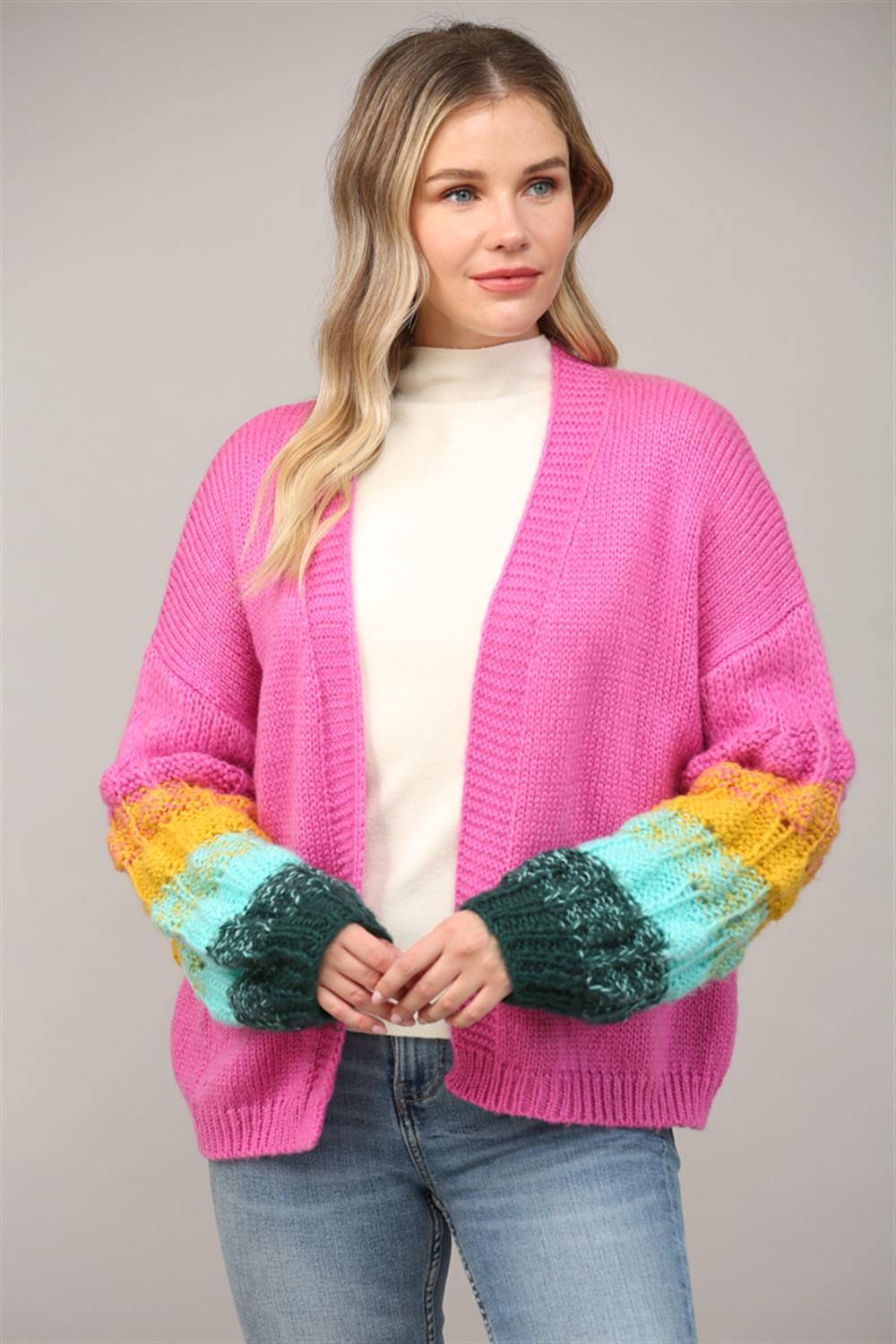 Eastyn Color Block Sleeve Cardigan