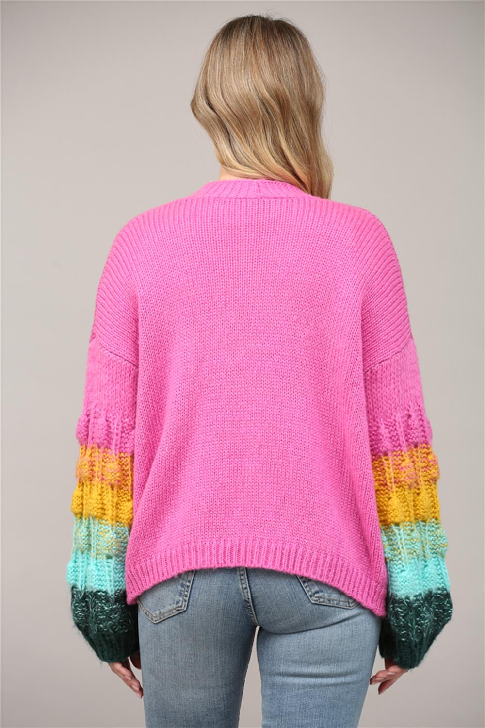 Eastyn Color Block Sleeve Cardigan