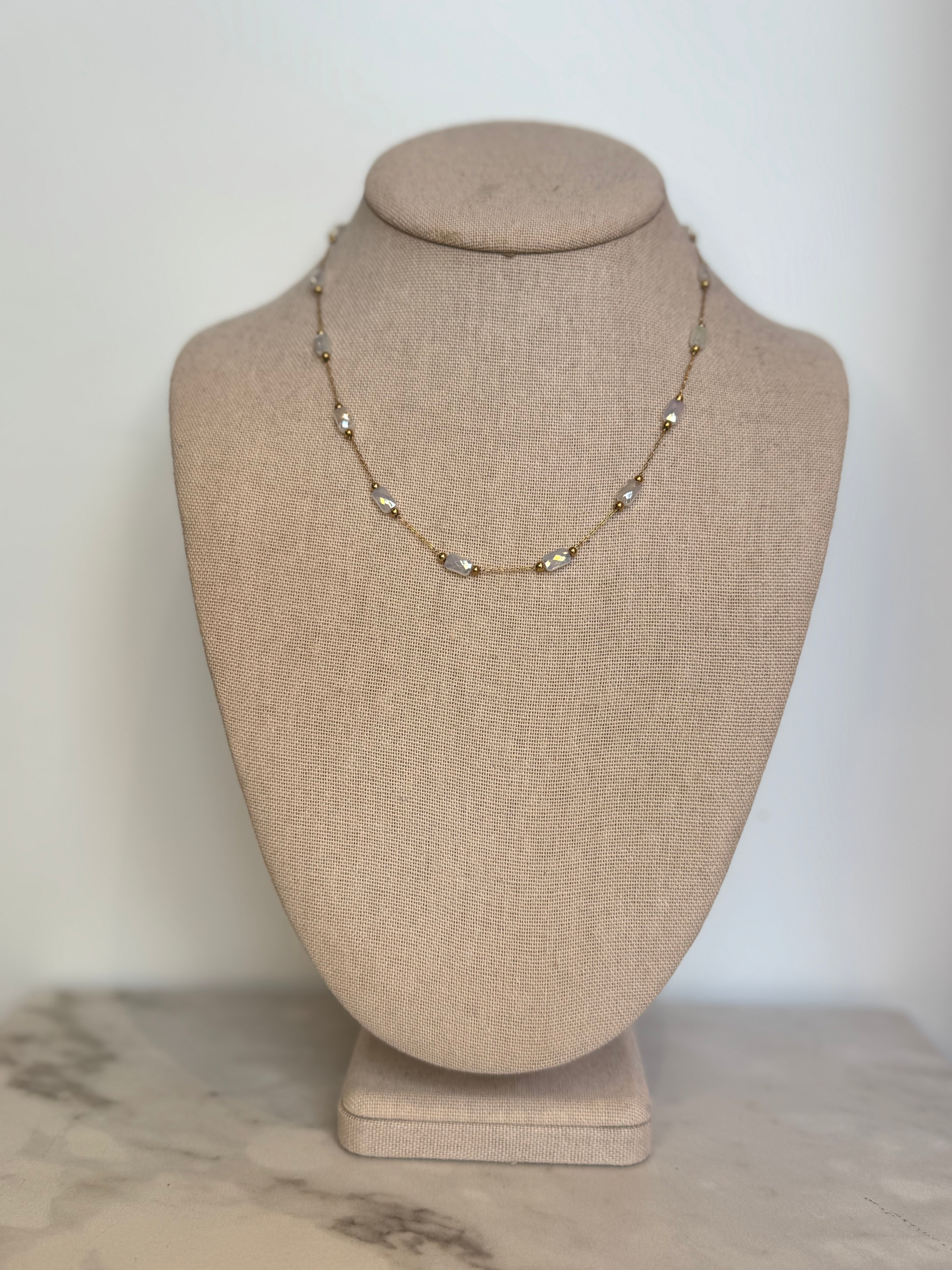 Oblong Bead Necklace