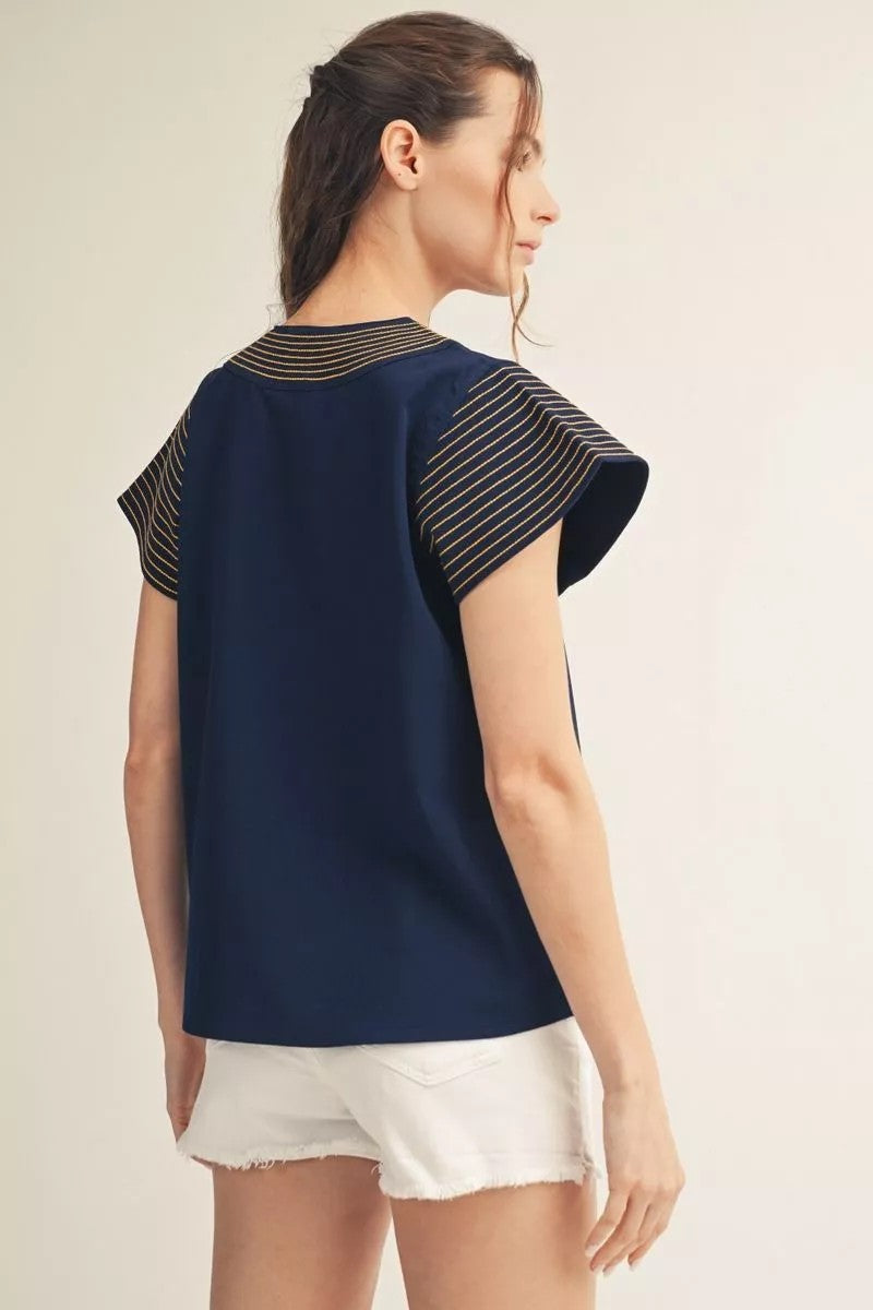 Abilene Stitch Trim Top