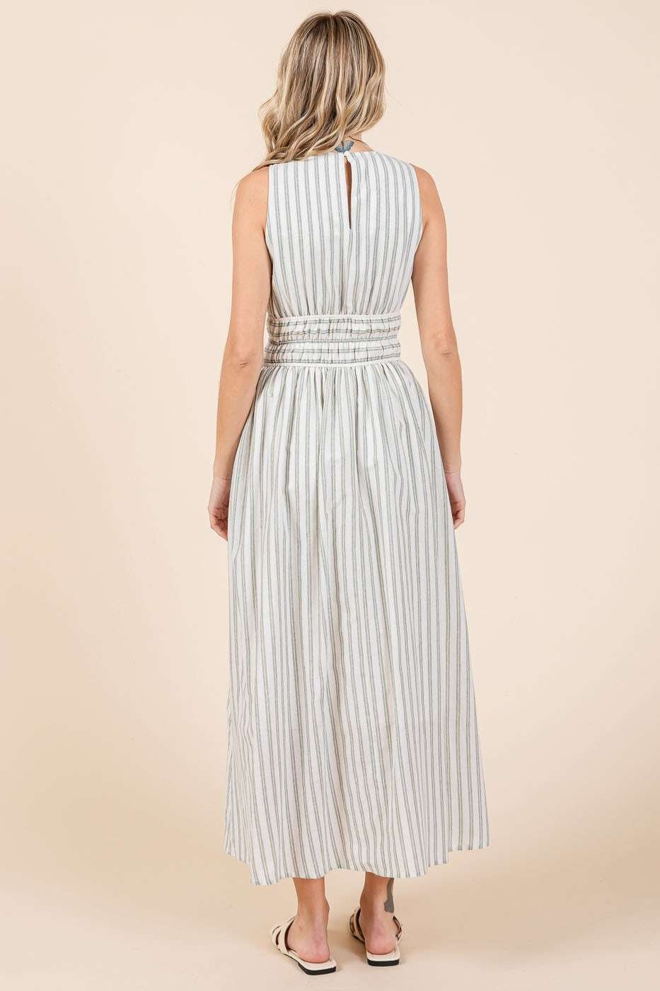 Addison Stripe Linen Maxi Dress