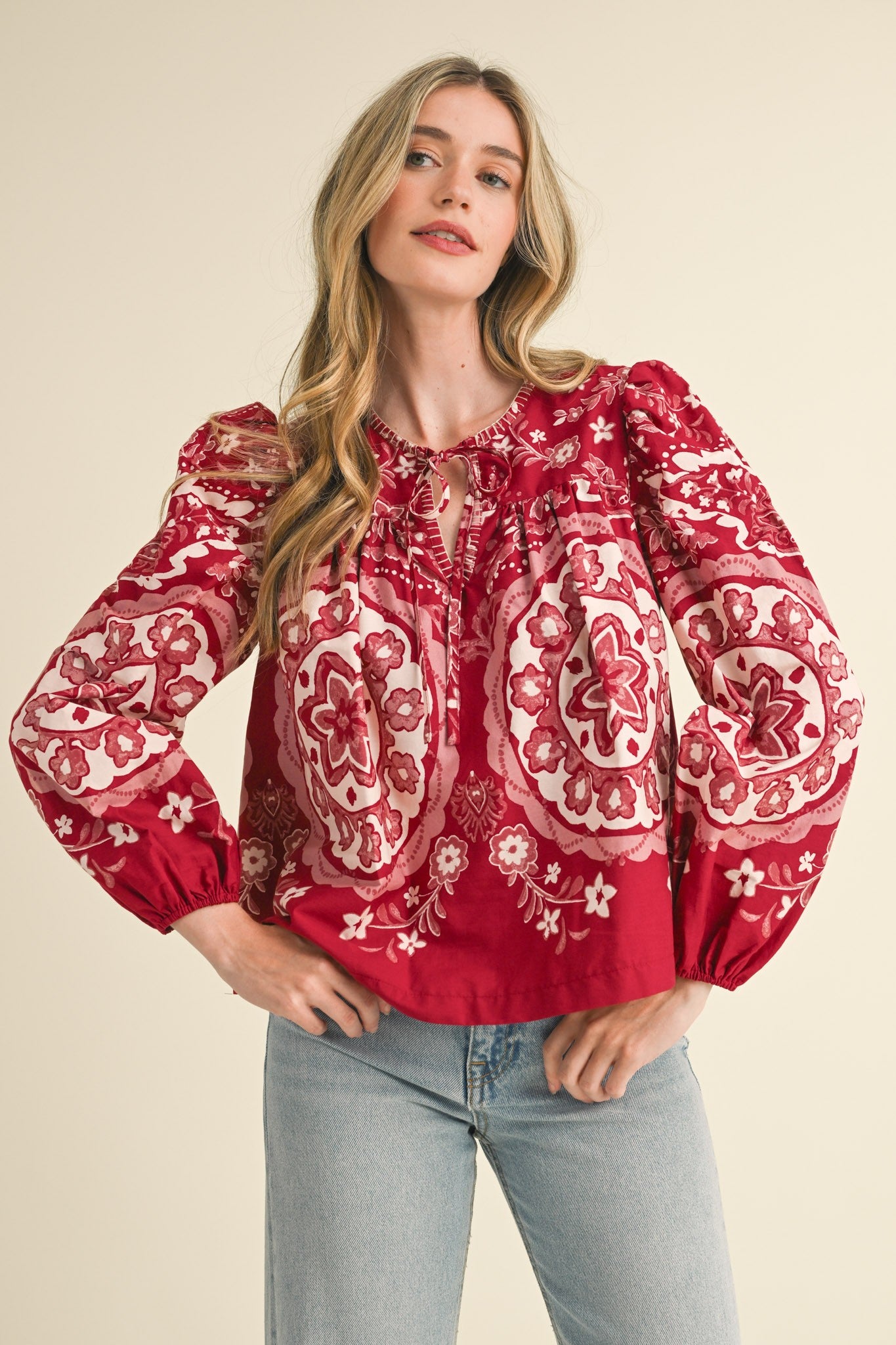 Adele Printed Boho Top