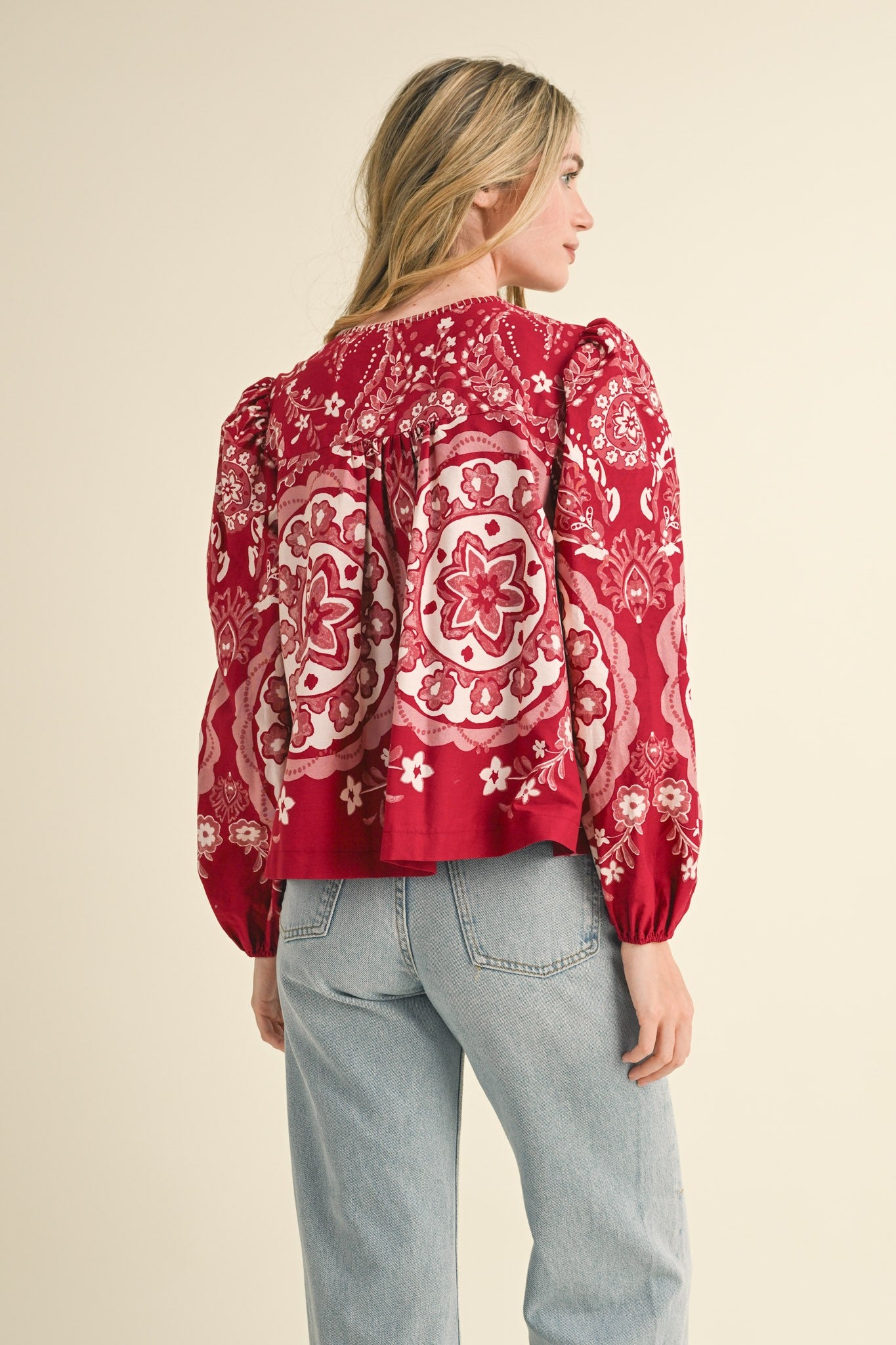 Adele Printed Boho Top