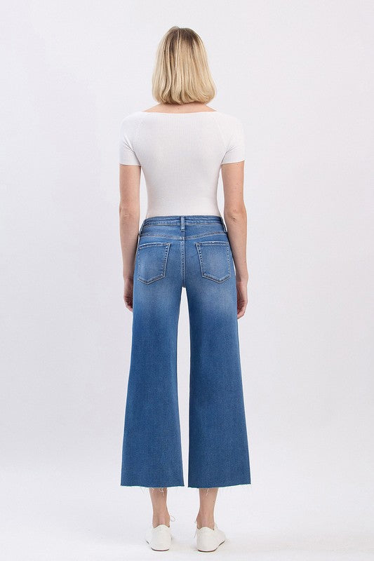 Aileeah Slim Wide Crop Jeans