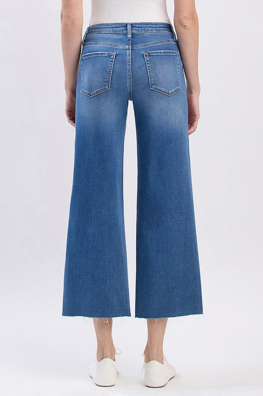 Aileeah Slim Wide Crop Jeans