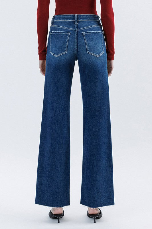 Aileeah Dark Long Slim Wide Jeans