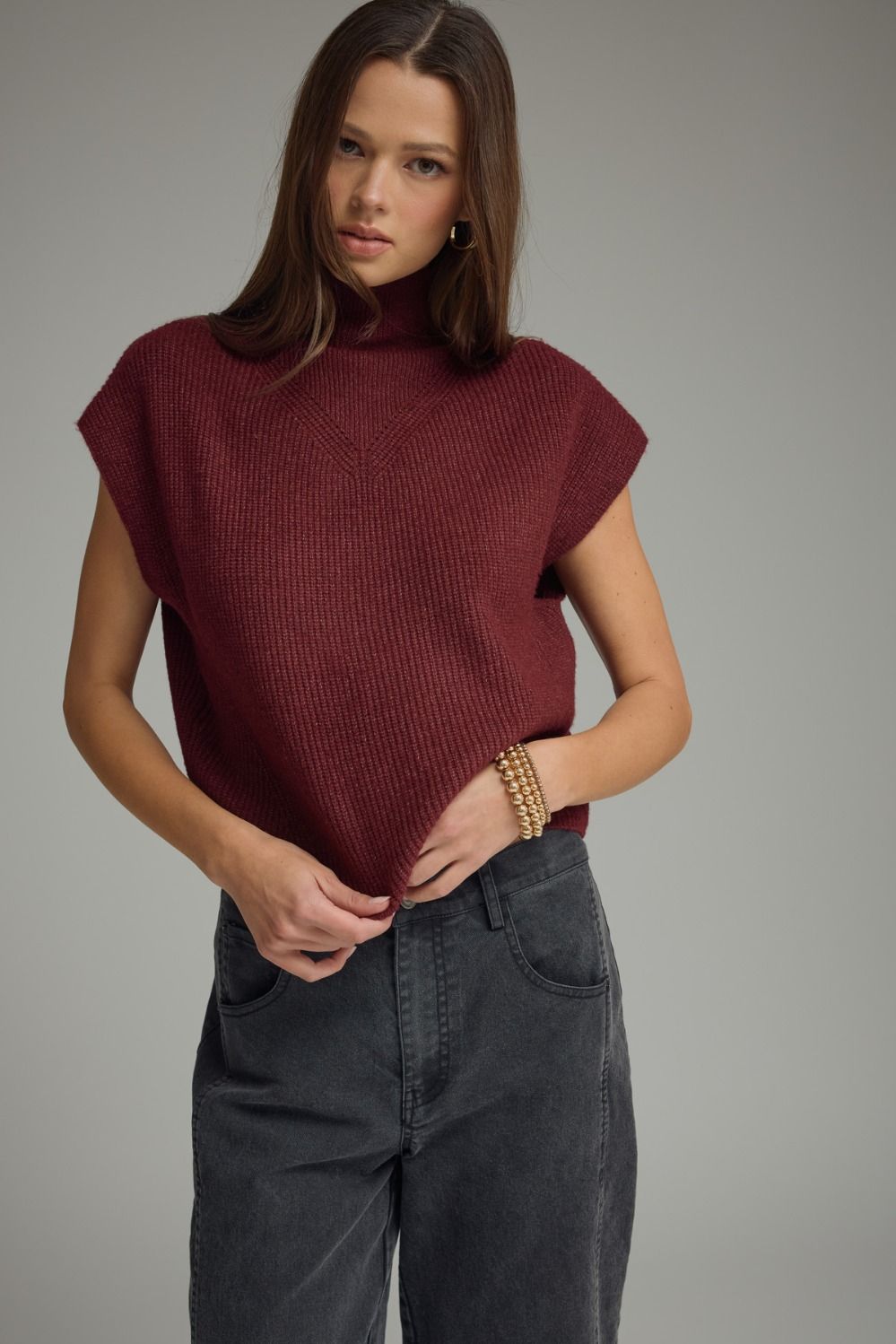 Alexa Mock Cap Sweater