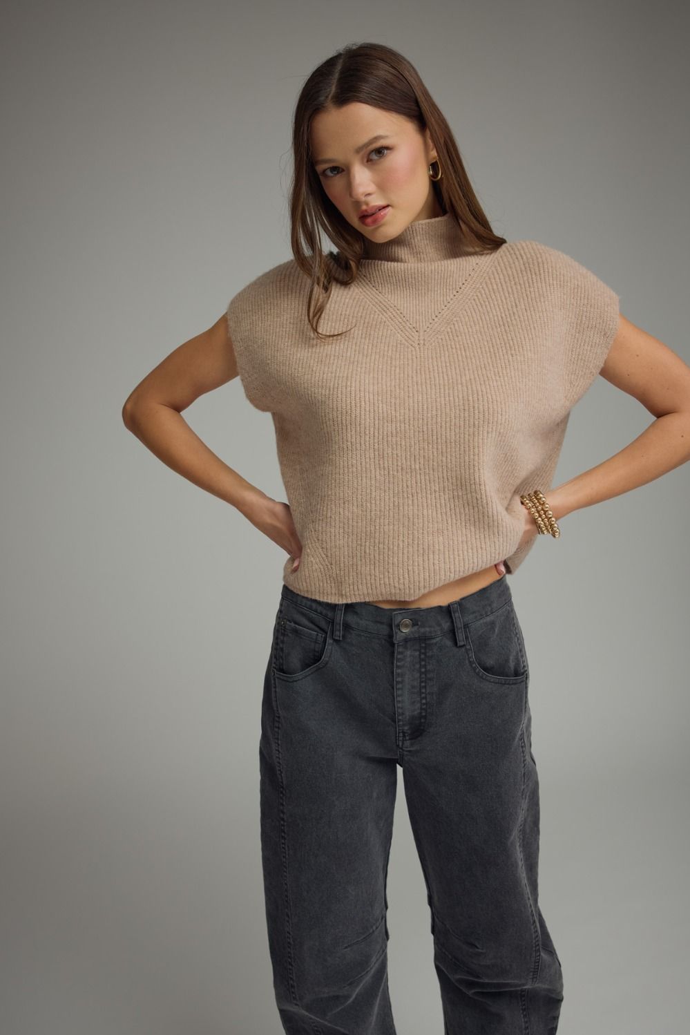 Alexa Mock Cap Sweater