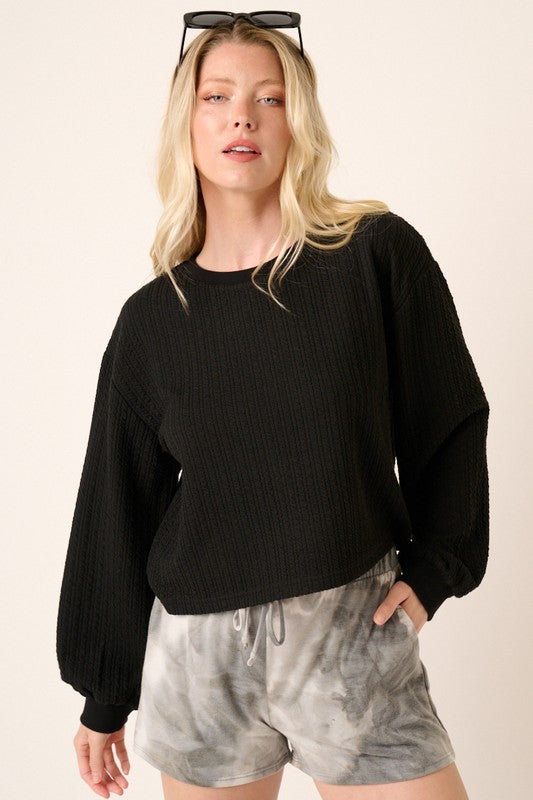 Alora Textured Knit Top