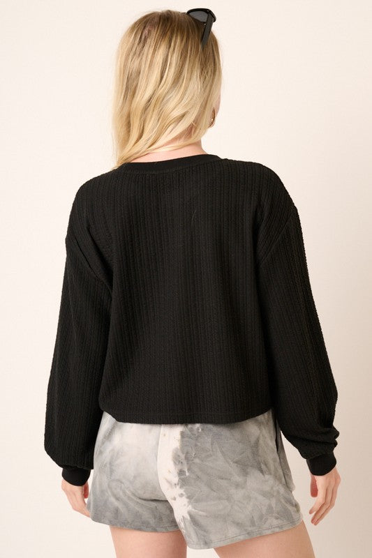 Alora Textured Knit Top