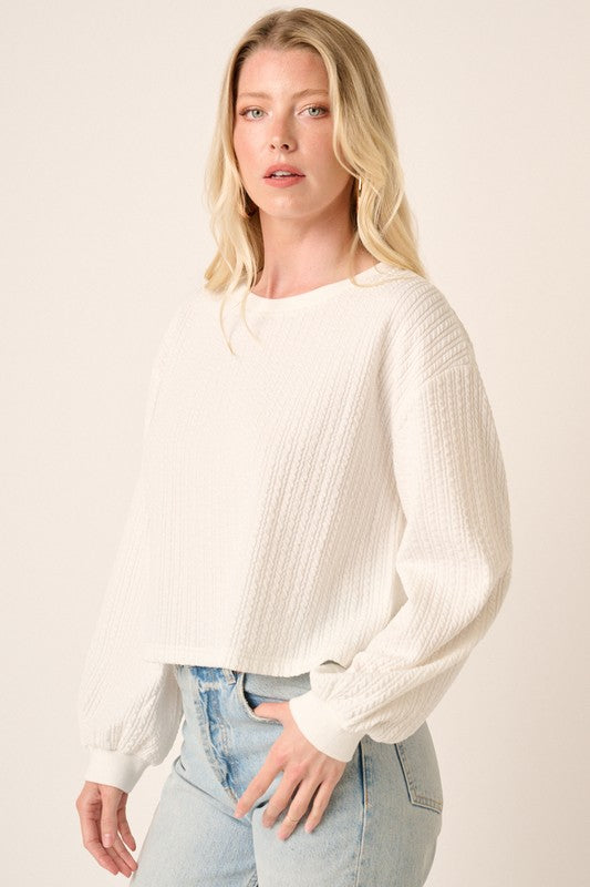 Alora Textured Knit Top