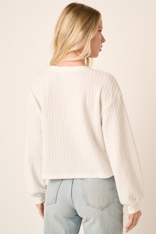 Alora Textured Knit Top