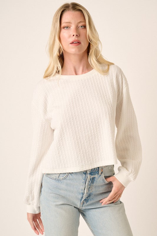 Alora Textured Knit Top