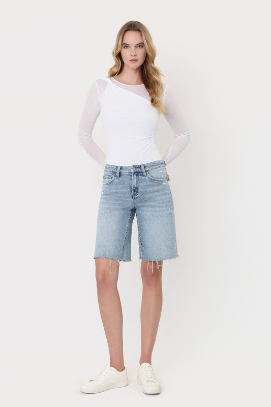 Anna Mid Rise Denim Jorts