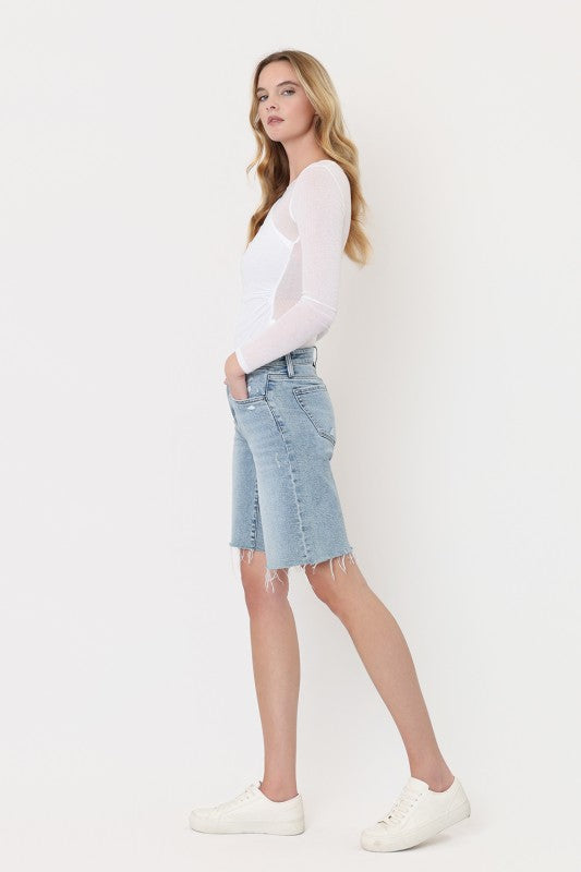 Anna Mid Rise Denim Jorts