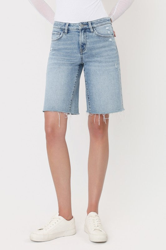Anna Mid Rise Denim Jorts