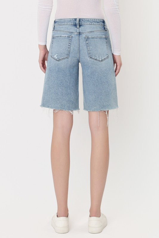 Anna Mid Rise Denim Jorts