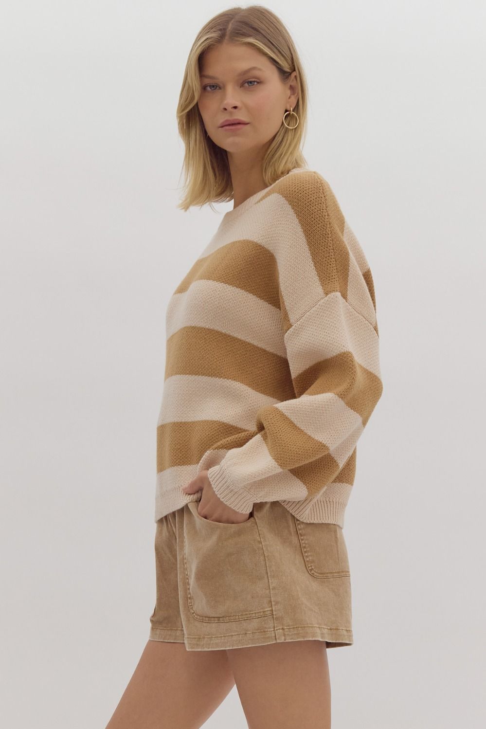 Annette Stripe Long Sleeve Sweater