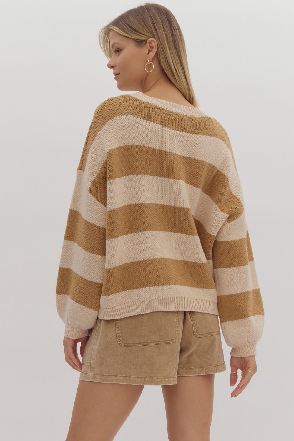 Annette Stripe Long Sleeve Sweater