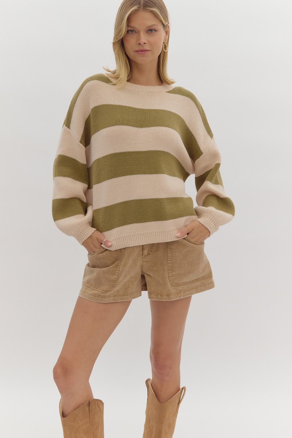 Annette Stripe Long Sleeve Sweater