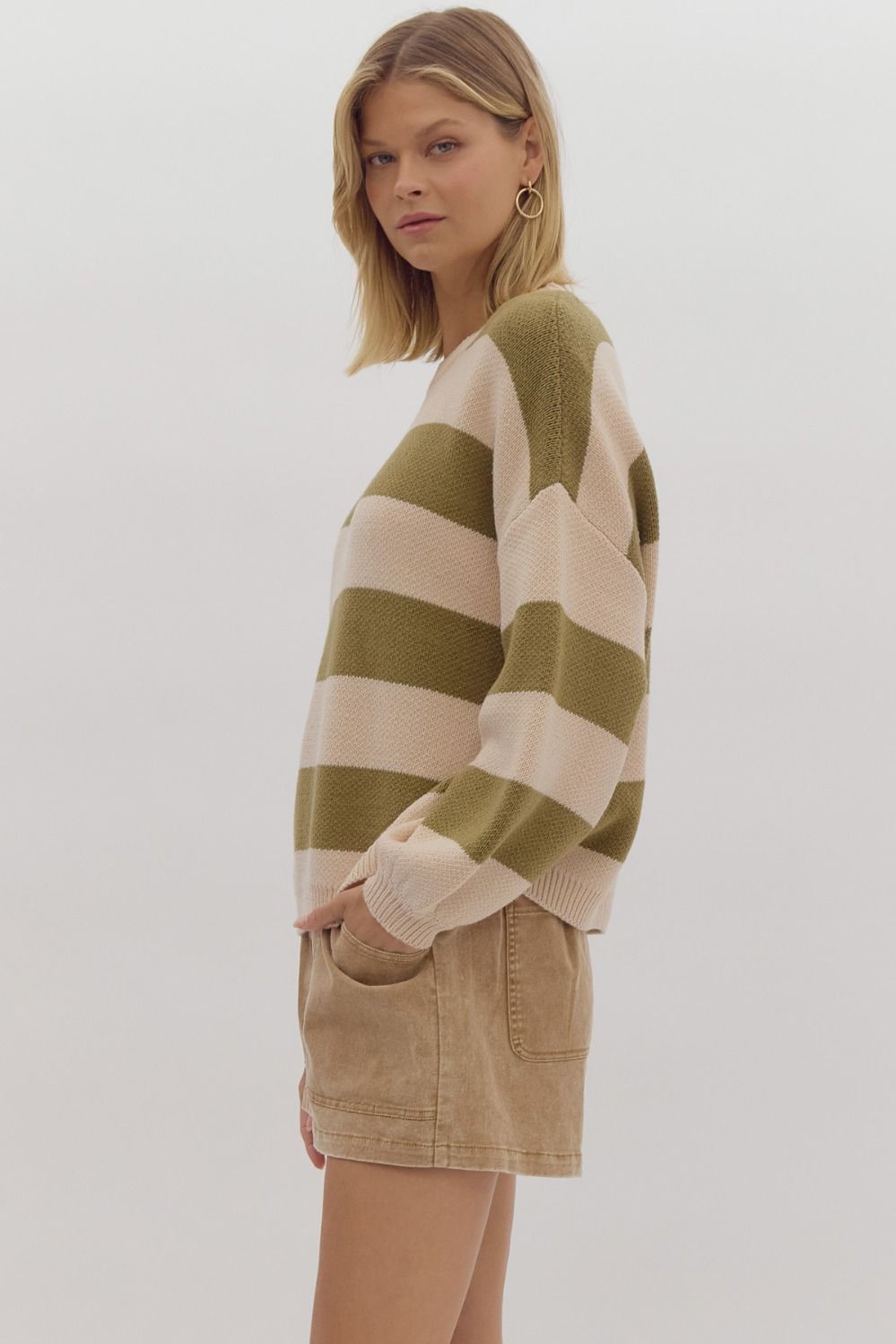 Annette Stripe Long Sleeve Sweater