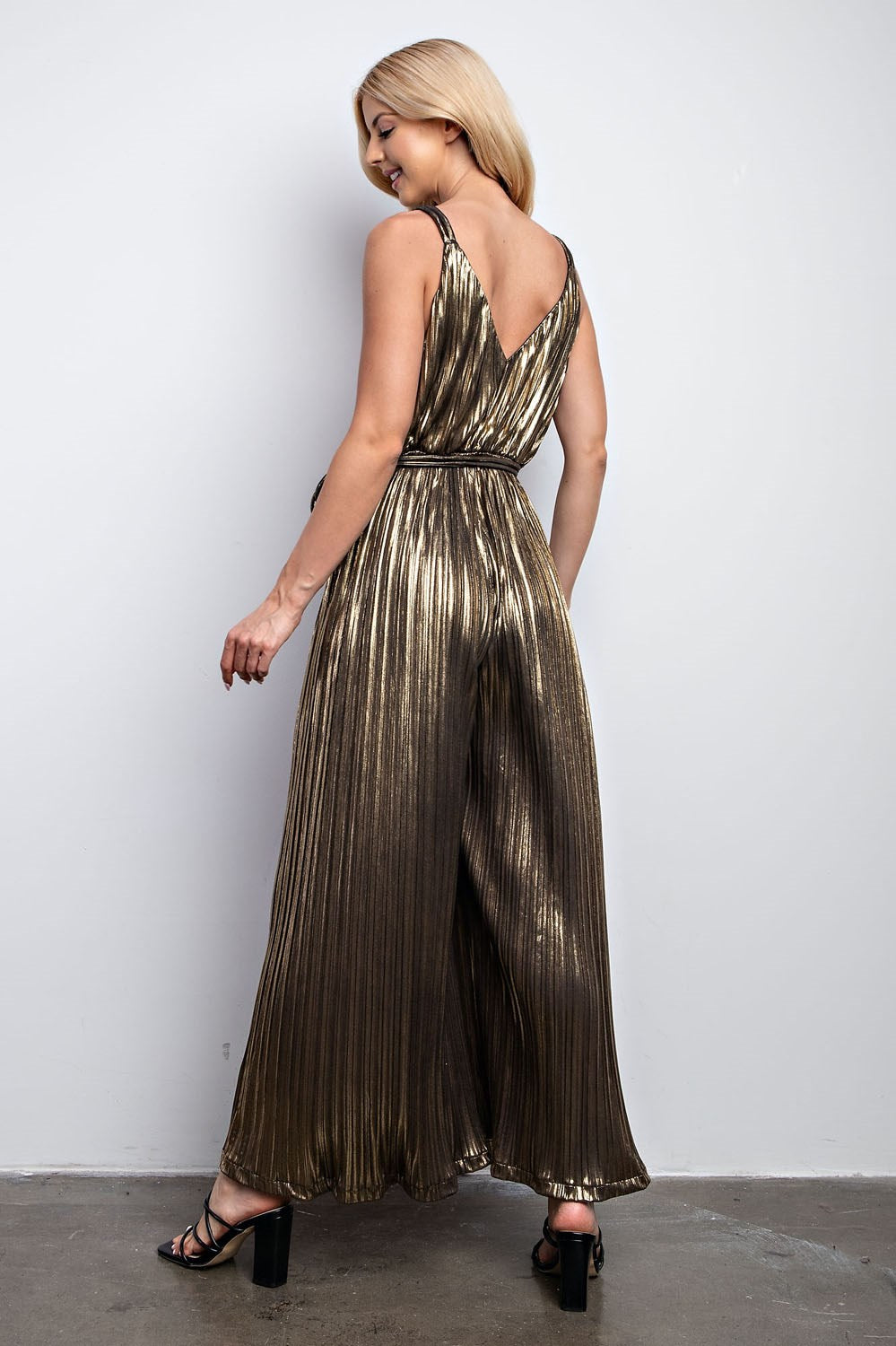 Anya Metallic Strappy Jumpsuit FINAL SALE