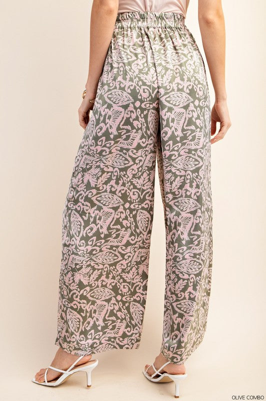 Arielle Printed Satin Pants