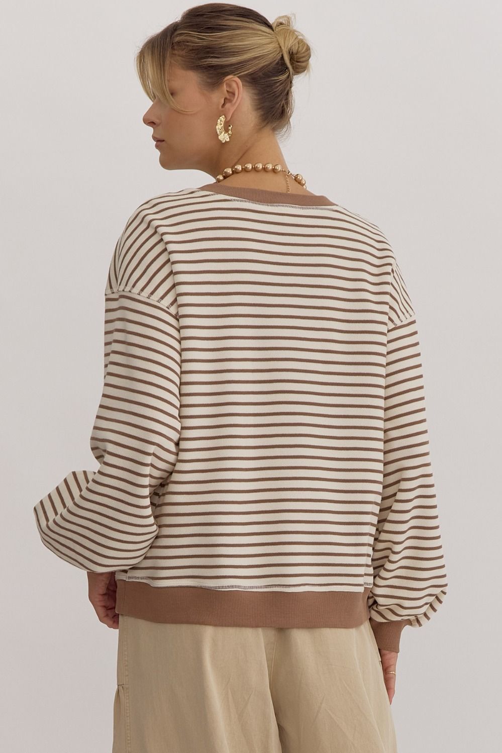 Arya Striped Contrast Sweatshirt