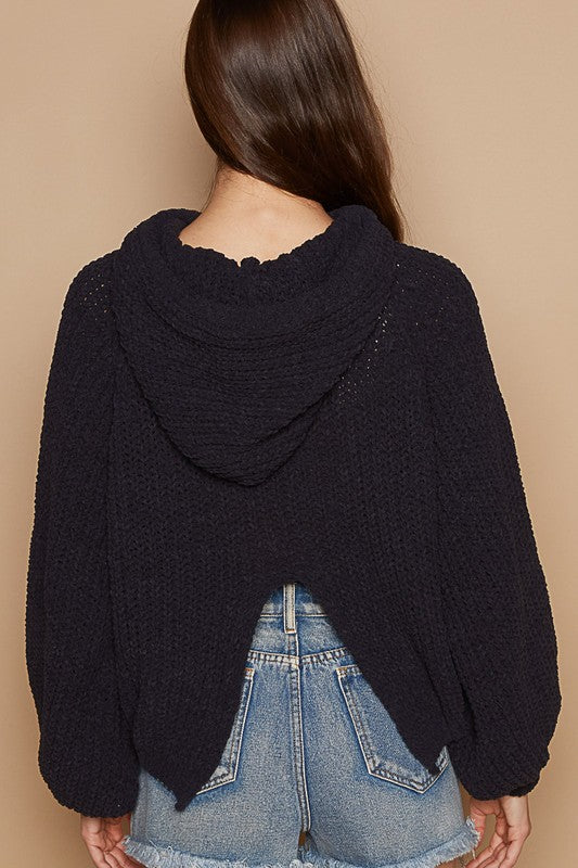 Barrett Back Slit Hoodie Sweater