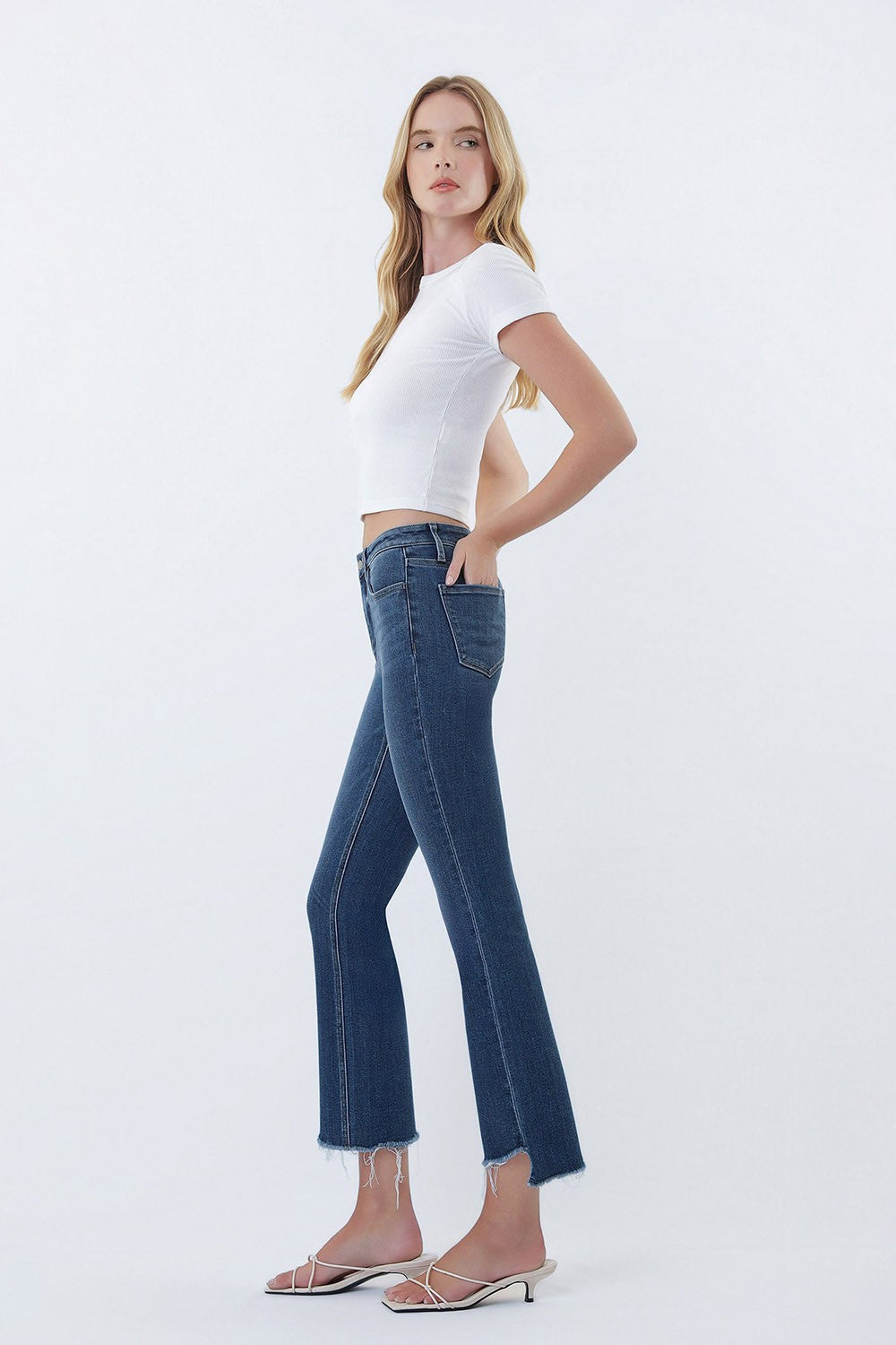 Bella H. Rise Step Hem Kick Flare