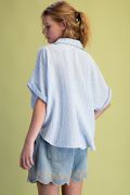Blanche Striped Button Tie Front Shirt