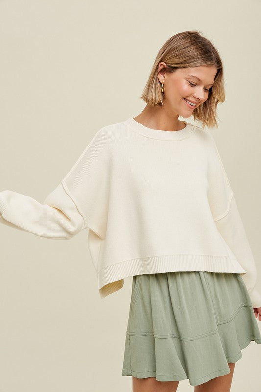 Bryce Relaxed Crop Sweater FINAL SALE