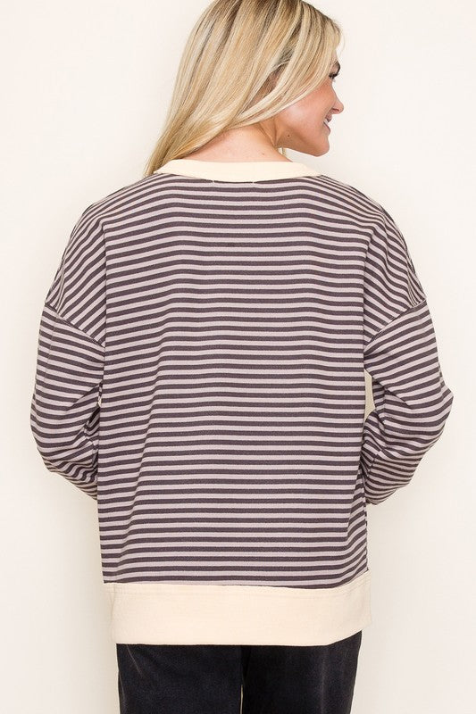 Carla Striped Sweatshirt