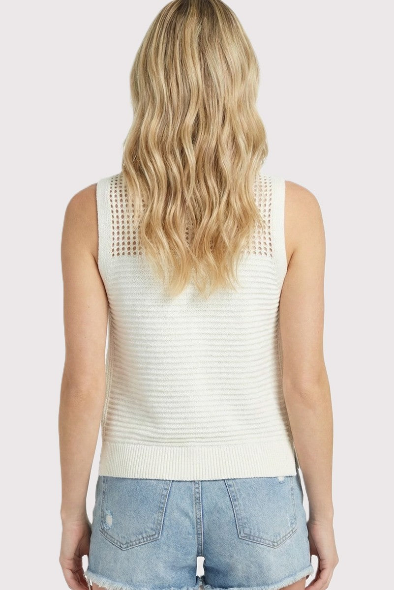 Carolyn Textured Sleeveless Sweater