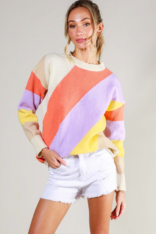 Carrie Color Block Sweater FINAL SALE