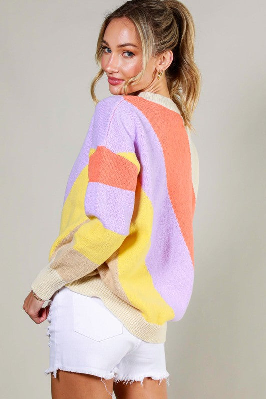 Carrie Color Block Sweater