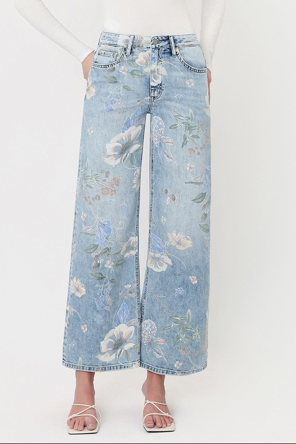Cheryl High Rise Floral Jeans