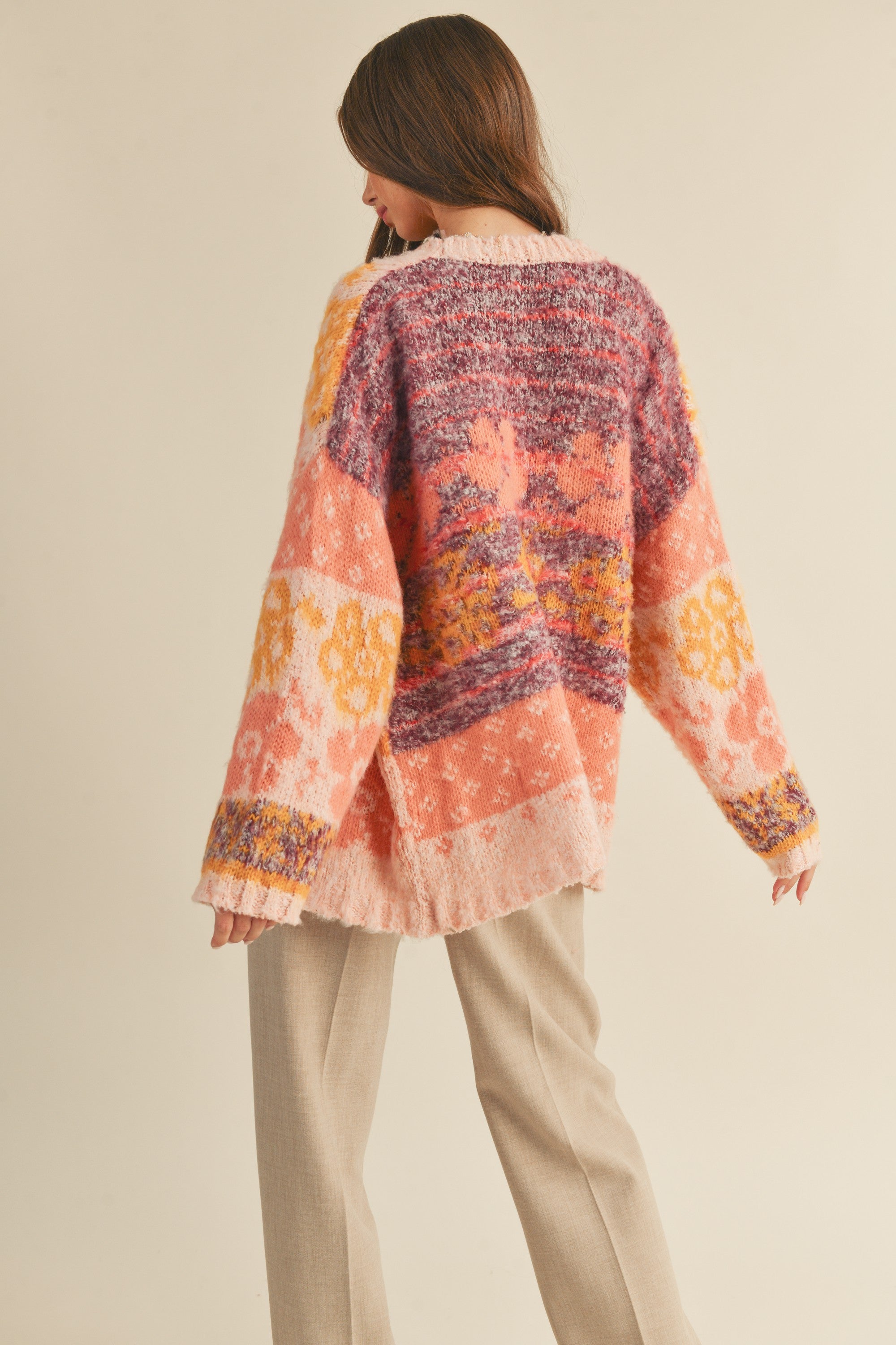 Clara Floral Brushed Cardigan