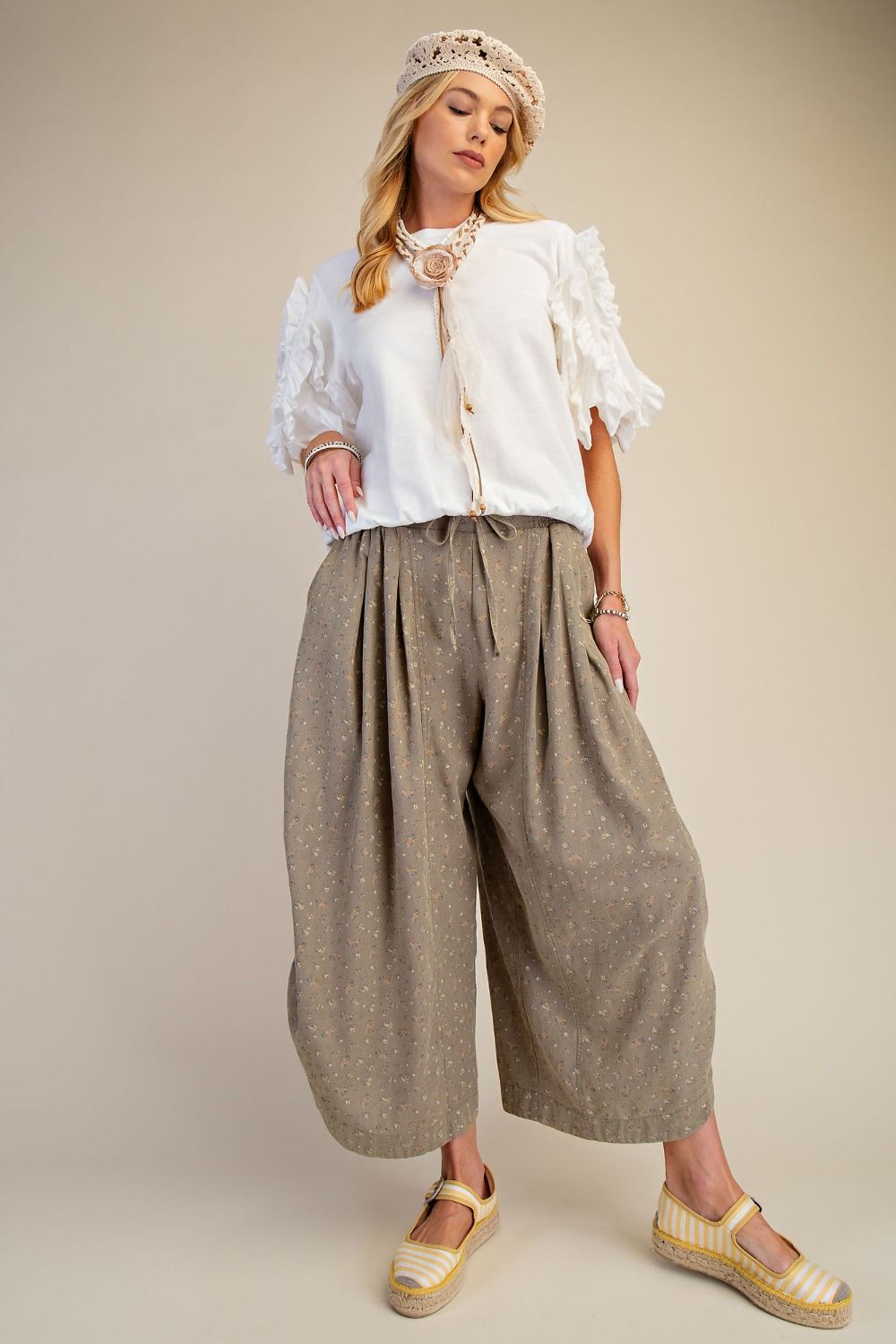 Coco Printed Cinch Leg Pants