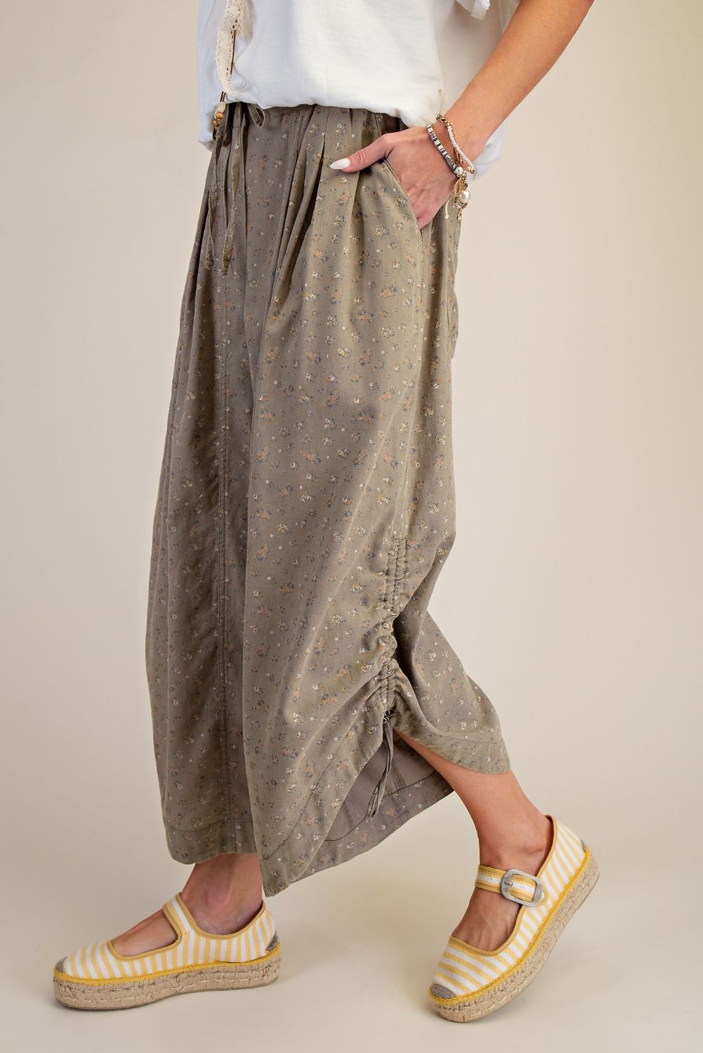 Coco Printed Cinch Leg Pants