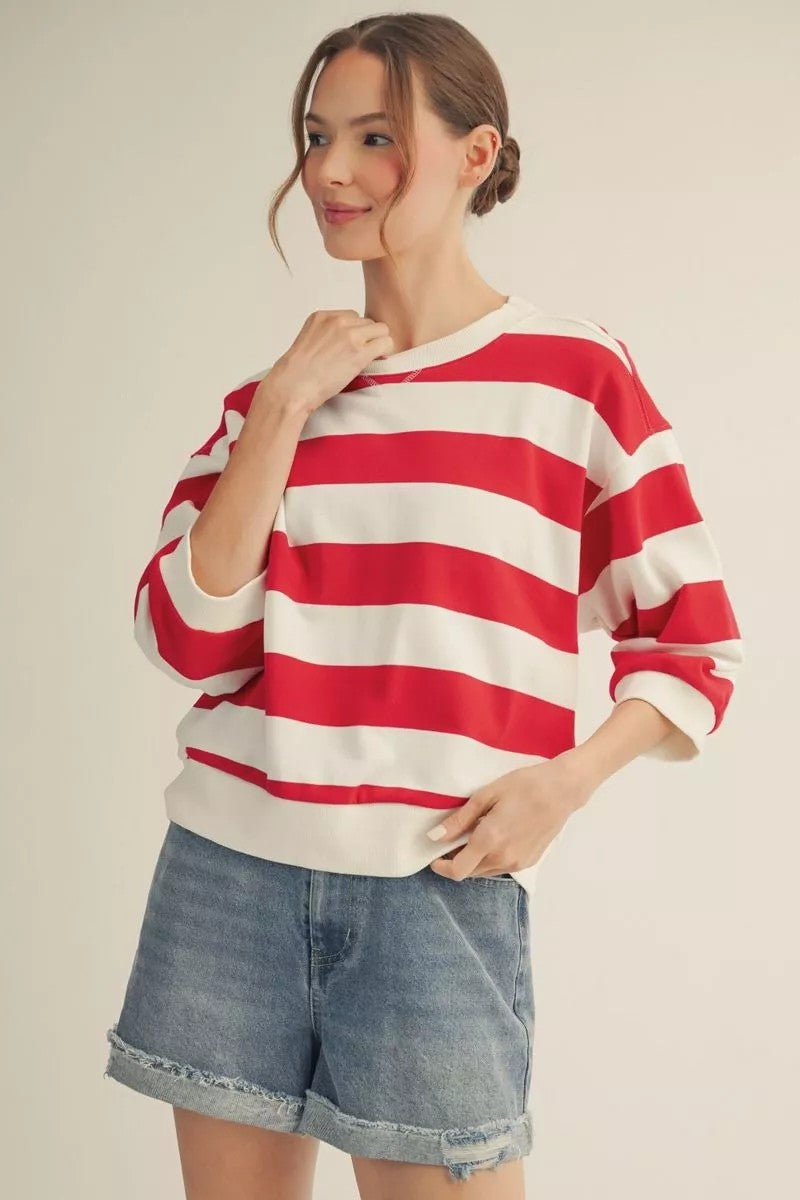 Connie Wide Stripe Sweatshirt