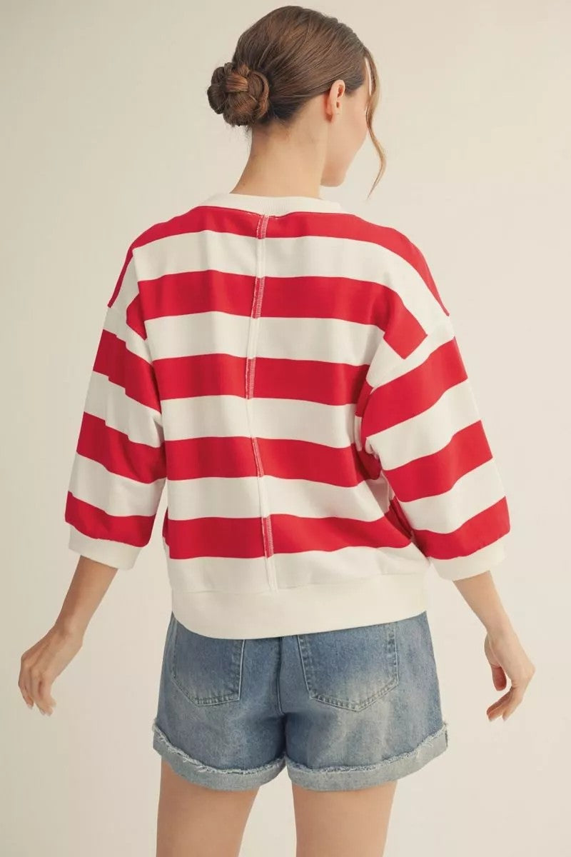Connie Wide Stripe Sweatshirt
