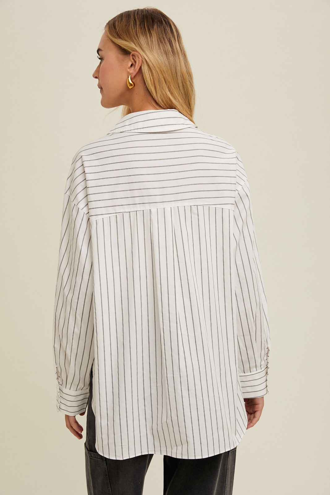 Danna Oversized Striped Boyfriend Shirt