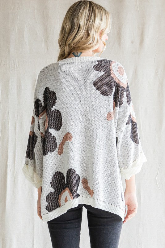 Daphne Oversized Flower Sweater FINAL SALE