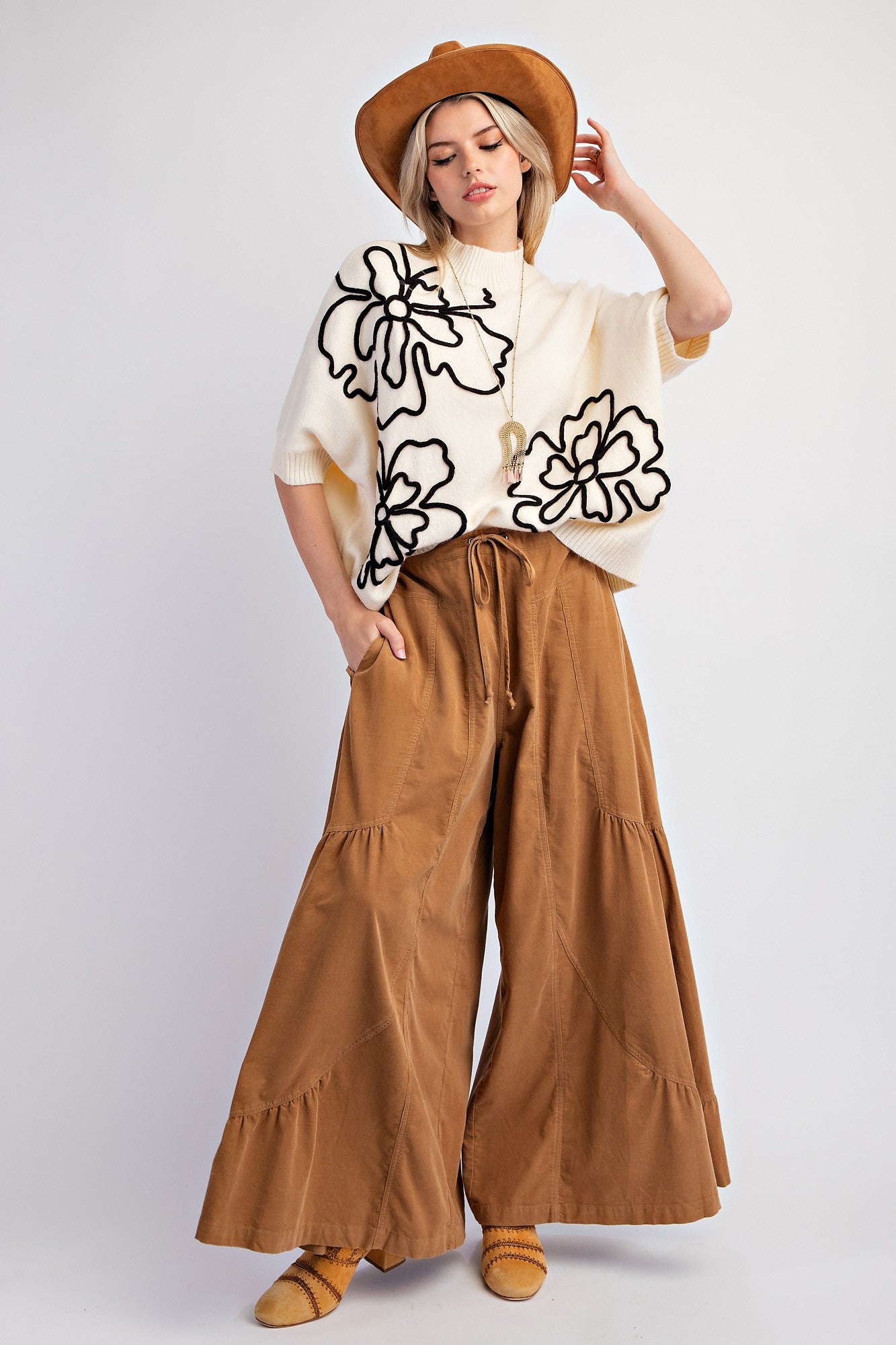 Dara Corduroy Flare Maxi Pants