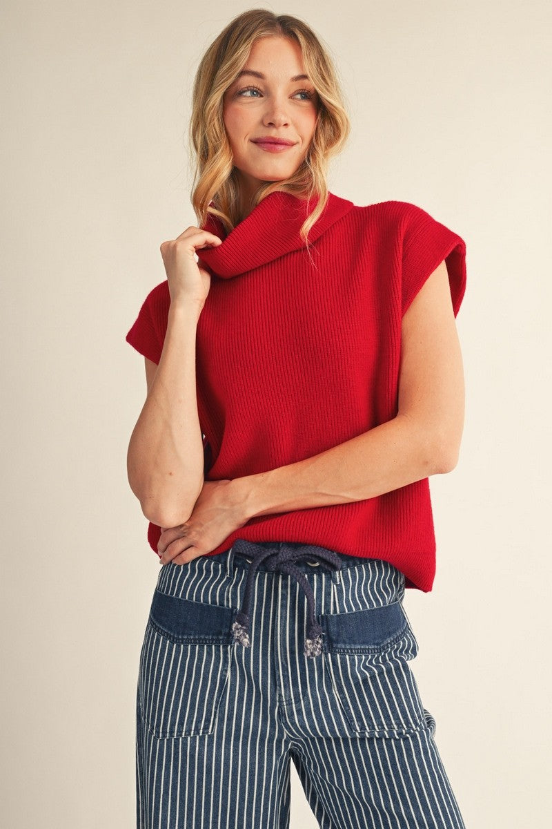 Debra Turtleneck Cap Sweater
