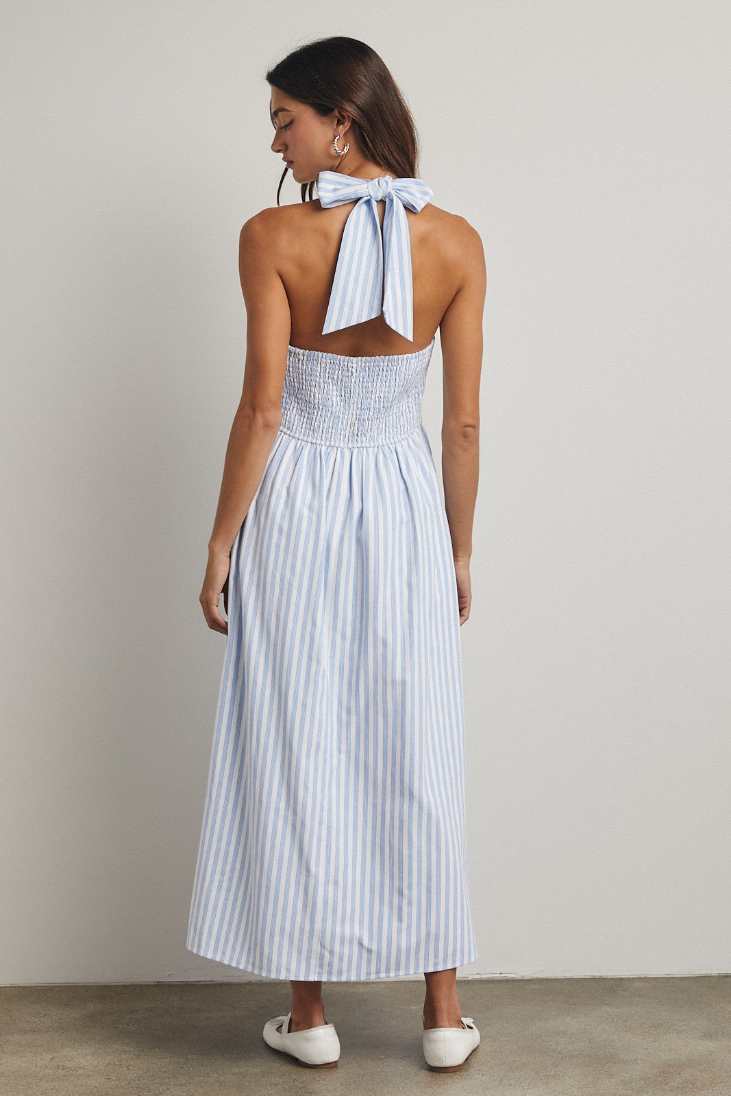 Delilah Striped Halter Maxi Dress