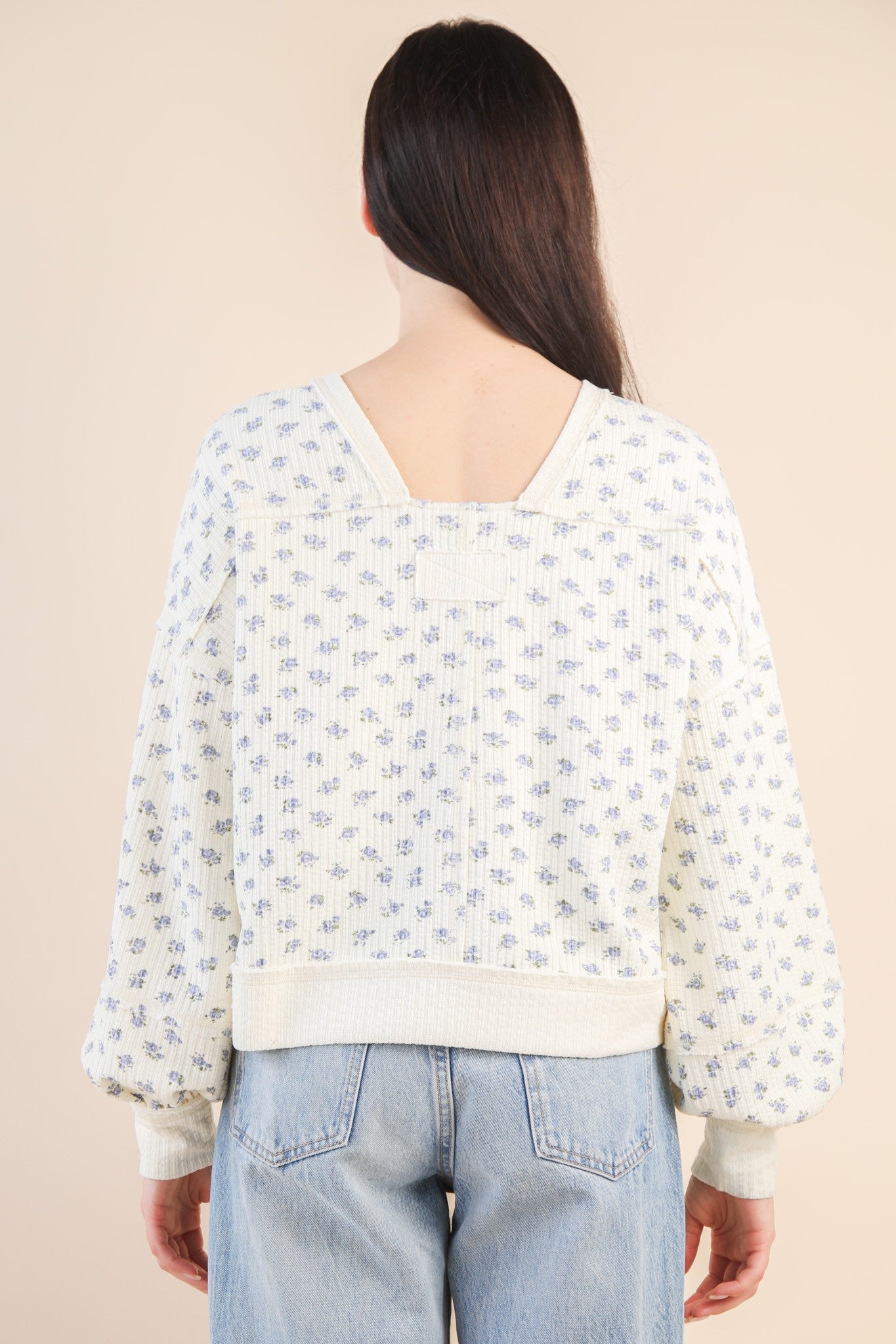 Dena Floral Textured Sweatshirt