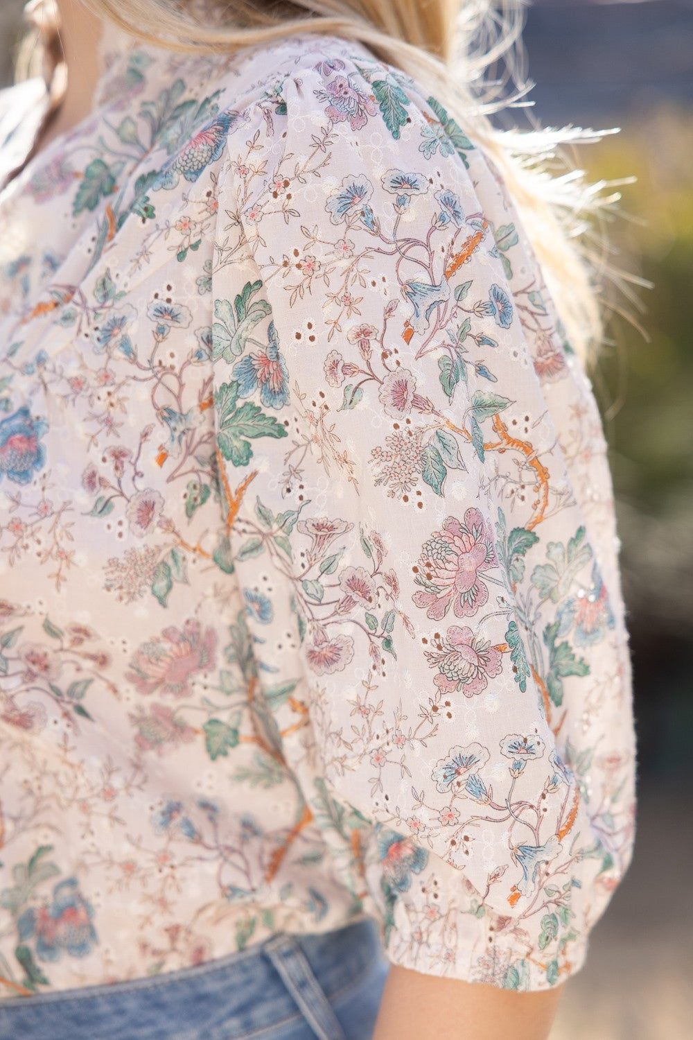 Dolly Floral Eyelet Top