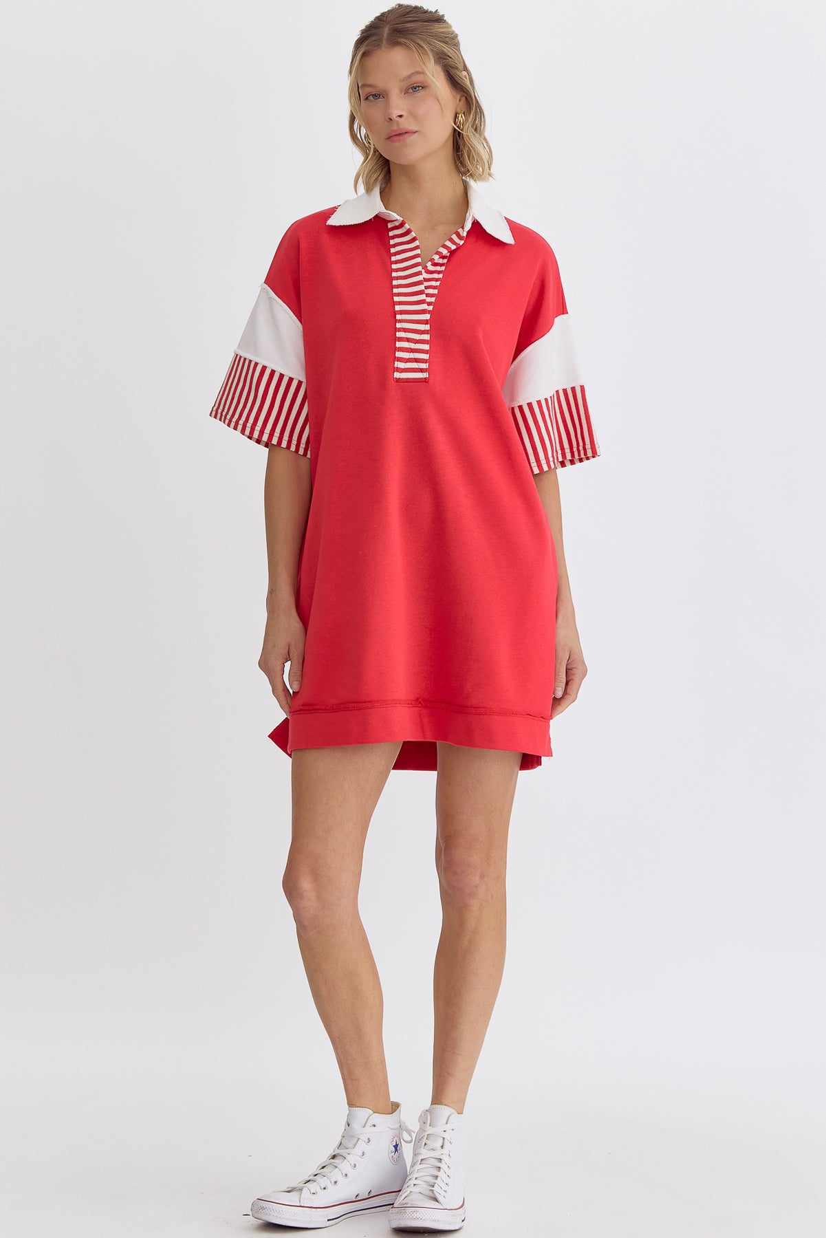 Beatrice Collared Terry Dress